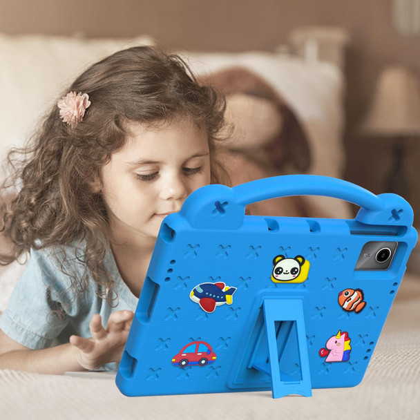 For Lenovo Tab M11 / Xiaoxin Pad 2024 Handle Kickstand Children EVA Shockproof Tablet Case(Sky Blue)