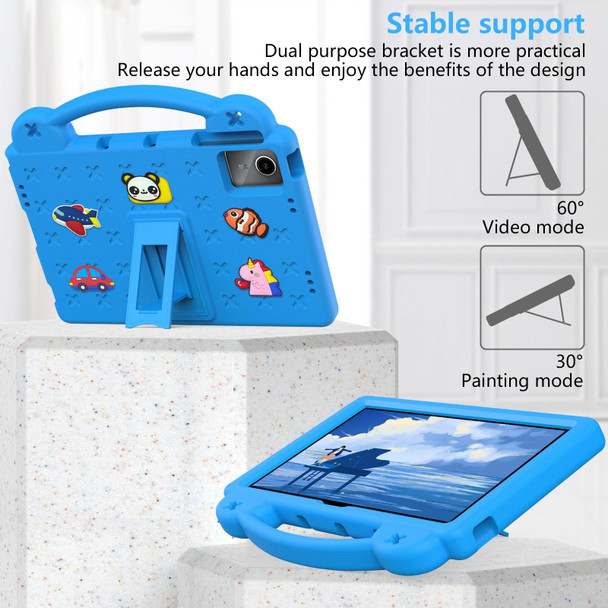 For Lenovo Tab M11 / Xiaoxin Pad 2024 Handle Kickstand Children EVA Shockproof Tablet Case(Sky Blue)