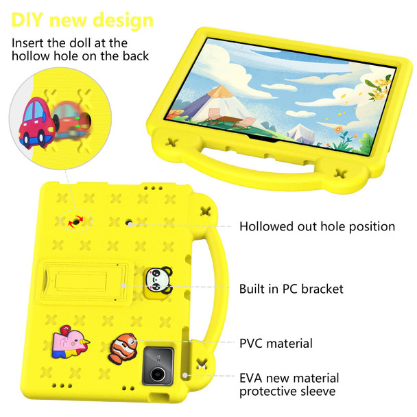 For Lenovo P11 Plus J607F / Xiaoxin Pad 11 Handle Kickstand Children EVA Shockproof Tablet Case(Yellow)