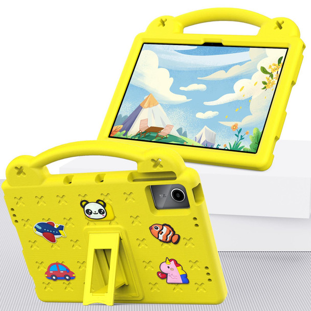 For Lenovo P11 Plus J607F / Xiaoxin Pad 11 Handle Kickstand Children EVA Shockproof Tablet Case(Yellow)