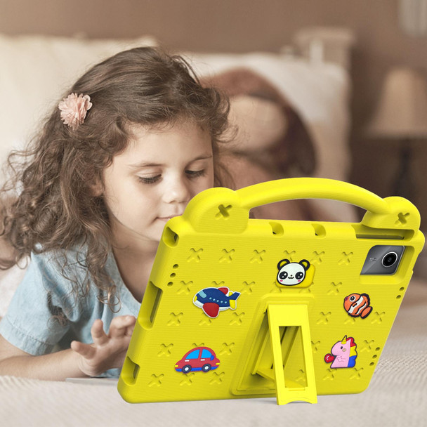 For Lenovo P11 Plus J607F / Xiaoxin Pad 11 Handle Kickstand Children EVA Shockproof Tablet Case(Yellow)