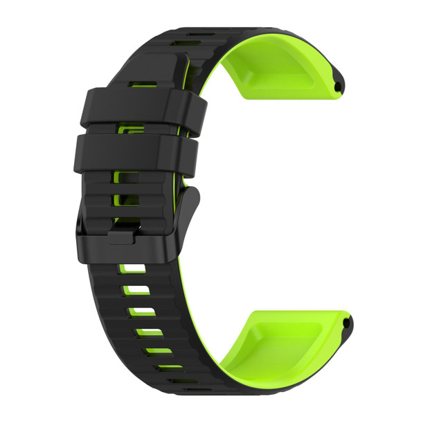 Garmin Forerunner 935 22mm Silicone Mixing Color Watch Band(Black+green)