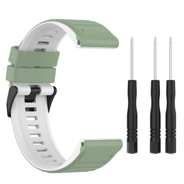 Garmin Forerunner 935 22mm Silicone Mixing Color Watch Band(Black+green)