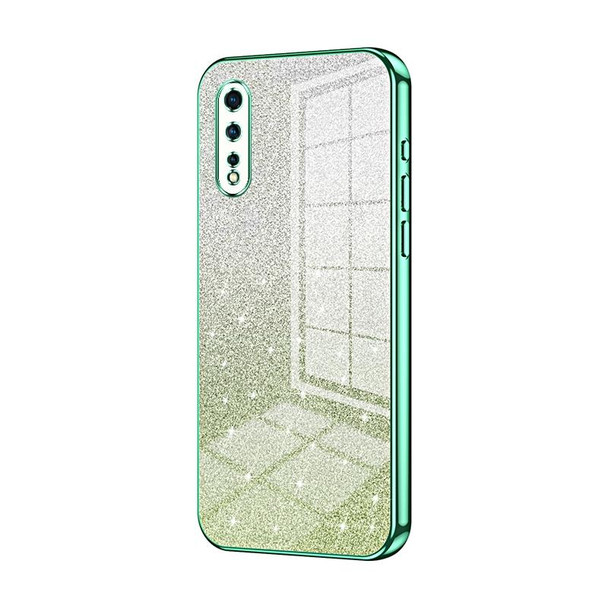 For vivo iQOO Neo Gradient Glitter Powder Electroplated Phone Case(Green)