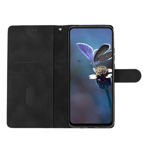 For OPPO Reno10 5G / Reno10 Pro 5G Global Flower Butterfly Embossing Pattern Leatherette Phone Case(Black)