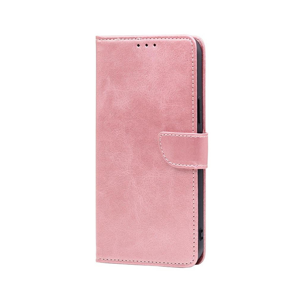For Realme 11 4G Calf Texture Buckle Flip Leatherette Phone Case(Rose Gold)
