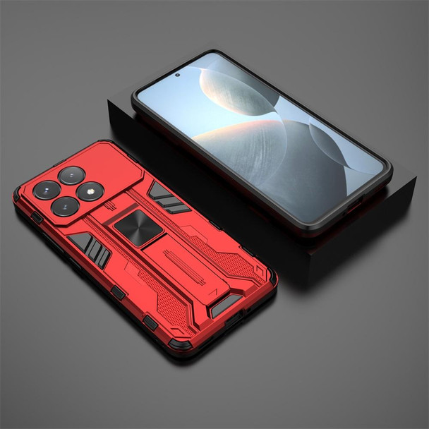 For Redmi K70 Pro Supersonic Armor PC Hybrid TPU Phone Case(Red)