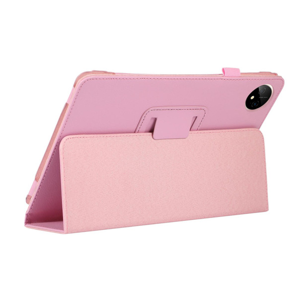 For Huawei MatePad Pro 11 2024 Litchi Texture Leatherette Tablet Case with Holder(Pink)