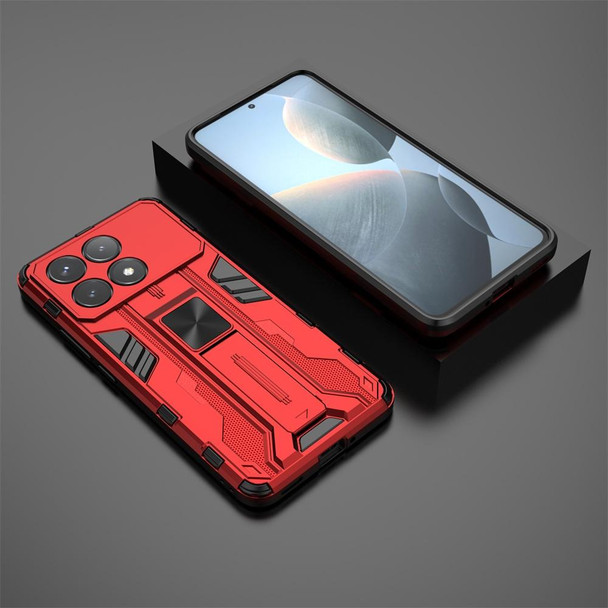 For Redmi K70 Supersonic Armor PC Hybrid TPU Phone Case(Red)