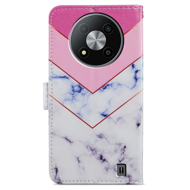 For ZTE Blade A73 5G Painted Pattern Horizontal Flip Leather Phone Case(Smoke Marble)