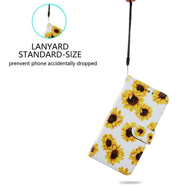 For ZTE Blade A73 4G Painted Pattern Horizontal Flip Leather Phone Case(Sunflower)