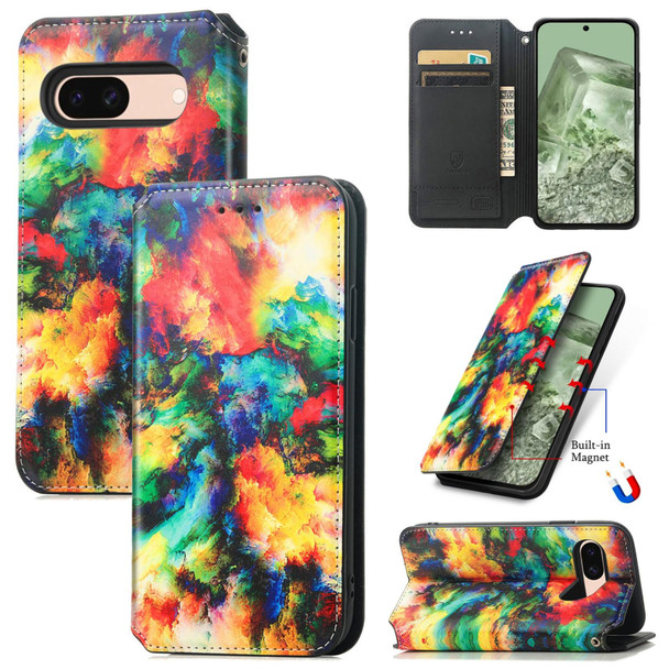 For Google Pixel 6 CaseNeo Colorful Magnetic Leatherette Phone Case(Colorful Cloud)