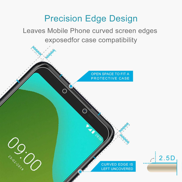 50 PCS 0.26mm 9H 2.5D Tempered Glass Film - Wiko Y70