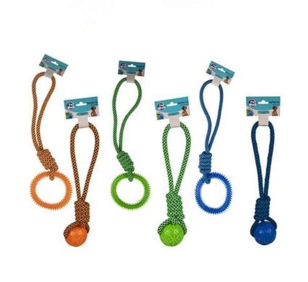 Pet Dog Toy Rope and TPR Assorted 35-50cm