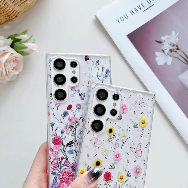 For Samsung Galaxy S23 FE 5G Spring Garden Epoxy TPU Phone Case(F05 Pink and White Flowers)