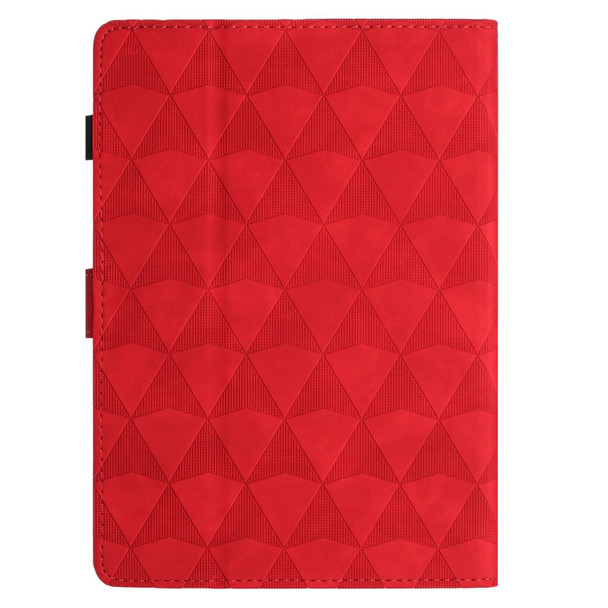 For Amazon Kindle Paperwhite 1/2/3/4 Diamond Texture Embossed Leatherette Smart Tablet Case(Red)