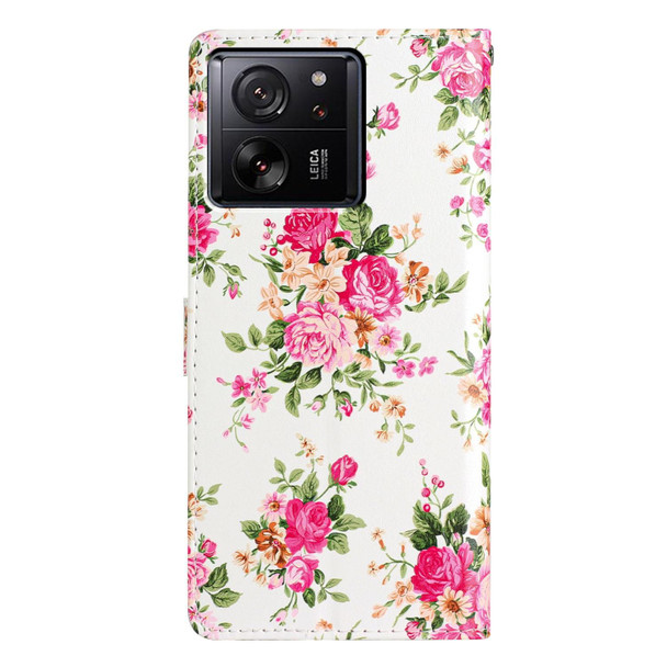 13T 5G Colored Drawing Leatherette Phone Case(Peonies)