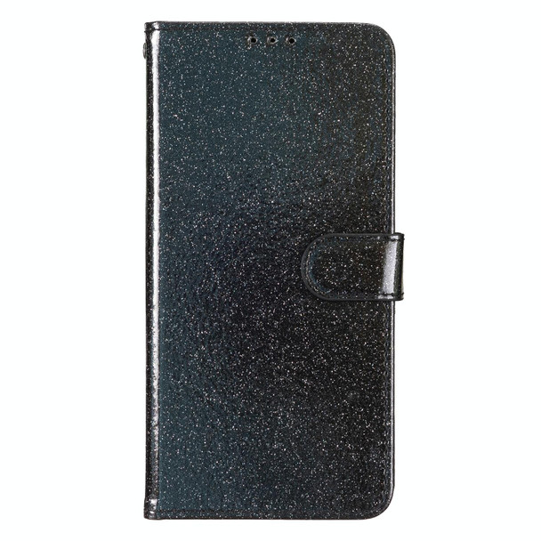 For Motorola Moto G32 Glitter Powder Flip Leatherette Phone Case(Black)