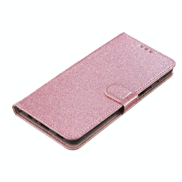 For ZTE Blade A52 Glitter Powder Flip Leather Phone Case(Rose Gold)