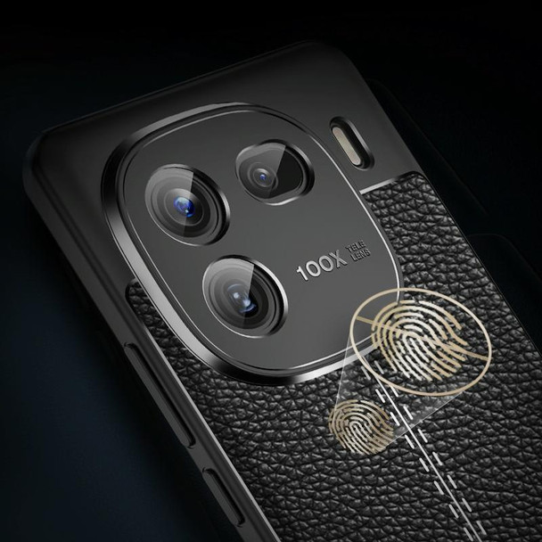 For vivo iQOO 12 Pro Litchi Texture Shockproof TPU Phone Case(Blue)