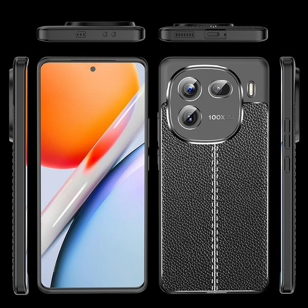 For vivo iQOO 12 Litchi Texture Shockproof TPU Phone Case(Black)