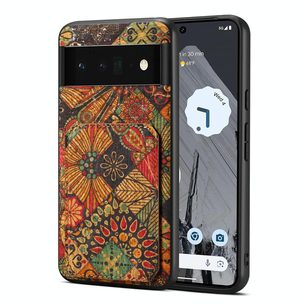 For Google Pixel 6 Pro Dual Card Slot Holder Phone Case(Autumn Yellow)