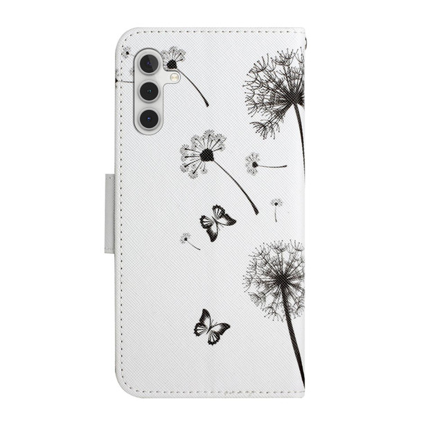 For Samsung Galaxy A05S Colored Drawing Pattern Leatherette Phone Case(Dandelion)