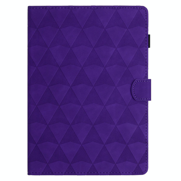 For Lenovo Tab M10 3rd Gen Diamond Texture Embossed Leatherette Smart Tablet Case(Purple)