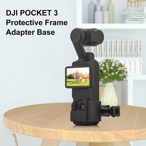 For DJI OSMO Pocket 3 PULUZ Adapter Frame Expansion Bracket with 1/4 inch Hole (Black)