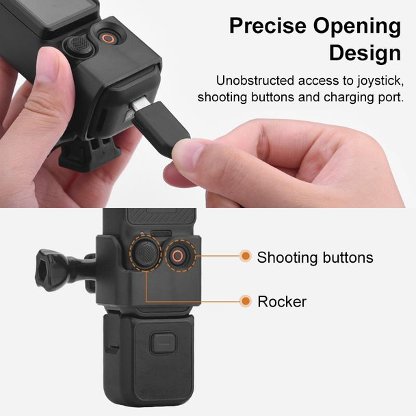 For DJI OSMO Pocket 3 PULUZ Adapter Frame Expansion Bracket with 1/4 inch Hole (Black)