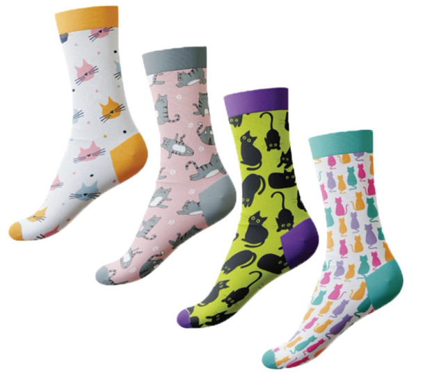 Socks Unisex Sport, Duck & Cat Designs