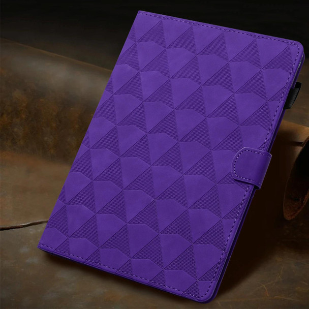 For Samsung Galaxy Tab A 10.5 T590 Diamond Texture Embossed Leatherette Smart Tablet Case(Purple)