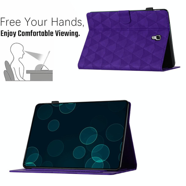 For Samsung Galaxy Tab A 10.5 T590 Diamond Texture Embossed Leatherette Smart Tablet Case(Purple)