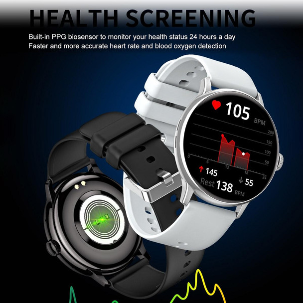 CY500 1.43 inch AMOLED Screen Smart Watch, BT Call / Heart Rate / Blood Pressure / Blood Oxygen(Silver)