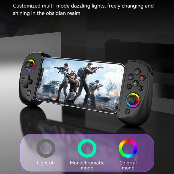 D8 Mobile Phone Stretch Band Light Gamepad Dual Hall Wireless Bluetooth Somatic Vibration Grip for PC / Android / IOS / Tablet / PS3 / PS4 / Switch, Color: White