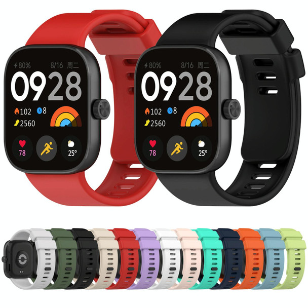 For Redmi Watch 4 Solid Color Silicone Sports Watch Band(Teal)