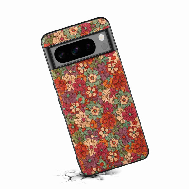 For Google Pixel 8a Four Seasons Flower Language Series TPU Phone Case(Summer Red)