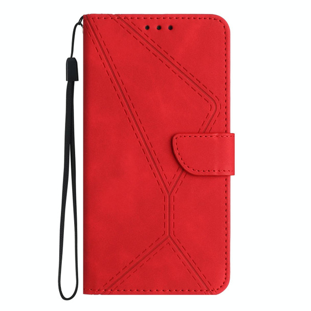 For Samsung Galaxy A35 5G Stitching Embossed Leatherette Phone Case(Red)