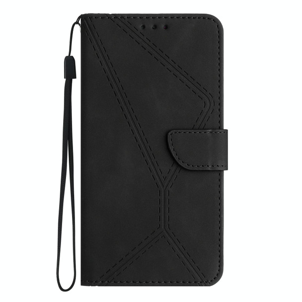 For Samsung Galaxy A35 5G Stitching Embossed Leatherette Phone Case(Black)