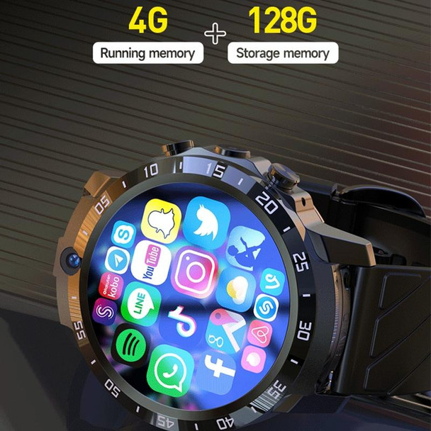 4G+128G 1.6 inch IP67 Waterproof 4G Android 8.1 Smart Watch Support Heart Rate / GPS, Type:Steel Band