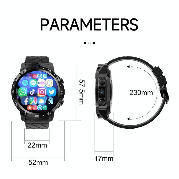 4G+128G 1.6 inch IP67 Waterproof 4G Android 8.1 Smart Watch Support Heart Rate / GPS, Type:Steel Band