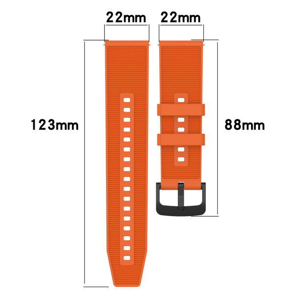 For Xiaomi Watch S3 22mm Textured Silicone Solid Color Watch Band(Grey)