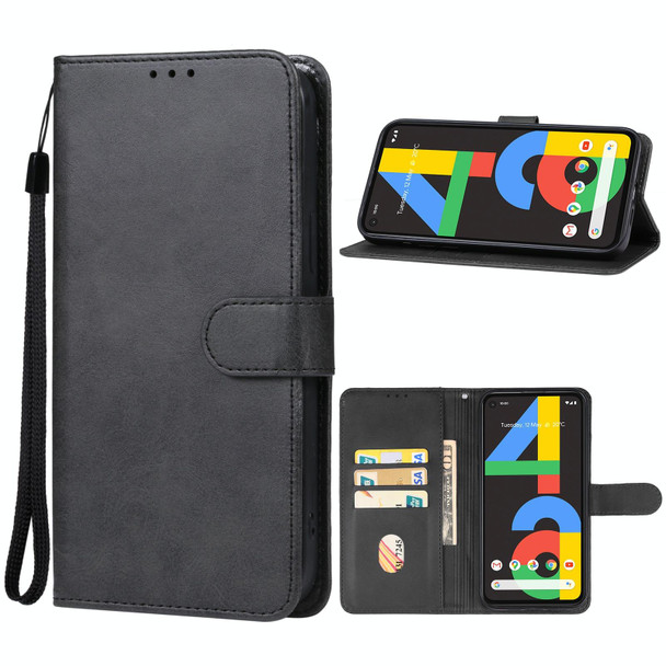 For Google Pixel 4a 4G Leatherette Phone Case(Black)