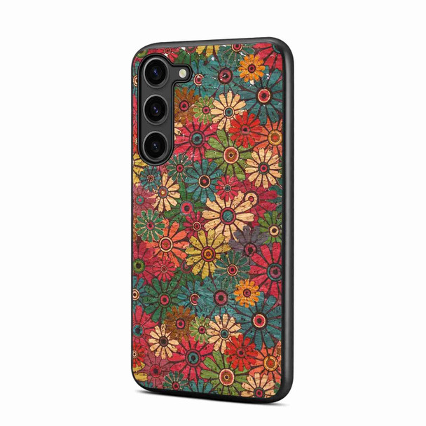 For Samsung Galaxy S21+ 5G Four Seasons Flower Language Series TPU Phone Case(Spring Green)