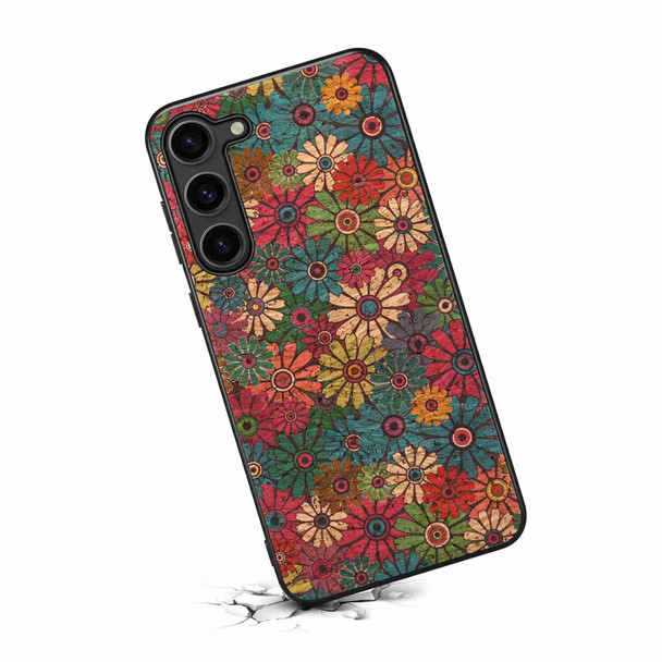 For Samsung Galaxy S21+ 5G Four Seasons Flower Language Series TPU Phone Case(Spring Green)