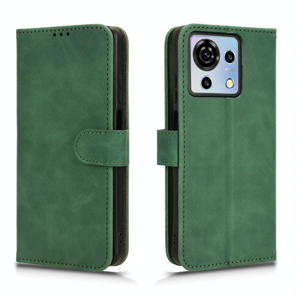 For ZTE Blade V50 Vita 4G Skin Feel Magnetic Flip Leather Phone Case(Green)