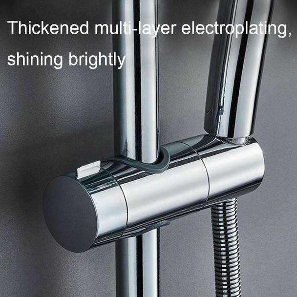 Straight-buckle Adjustable Shower Bracket Shower Rod Lift Base Shower Head Rack(18-25)