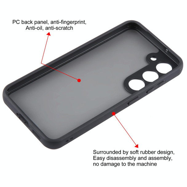 For Samsung Galaxy S23 5G Fine Pore Matte Black TPU + PC Phone Case