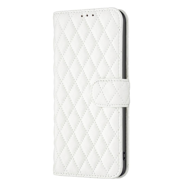 For Honor X8b Diamond Lattice Wallet Flip Leatherette Phone Case(White)