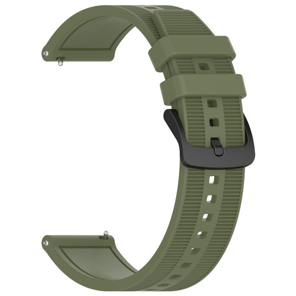 For Xiaomi Haylou GST LS09B 22mm Textured Silicone Solid Color Watch Band(Green)